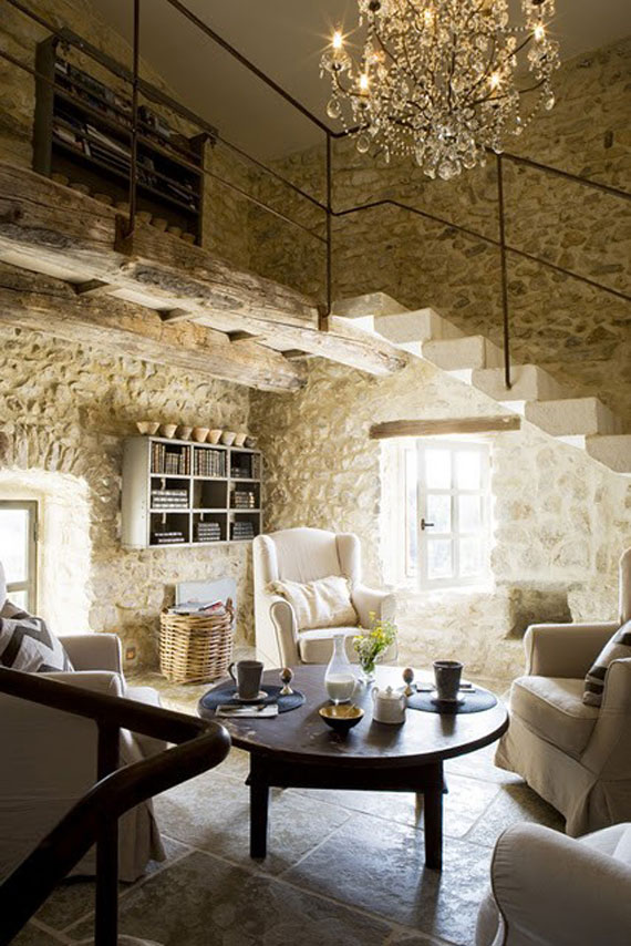 Brick And Stone Wall Ideas For A House's Interiors 22