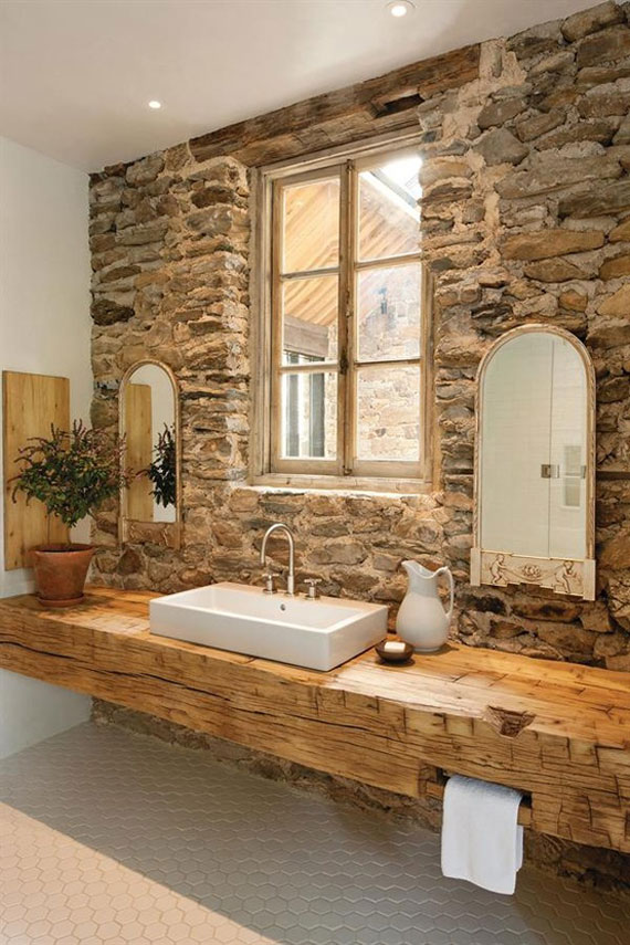 Brick And Stone Wall Ideas For A House's Interiors