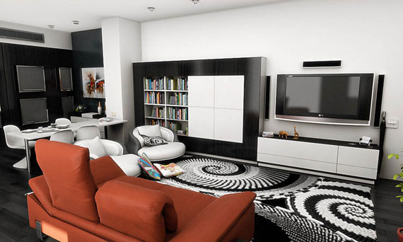 Interior Design Examples Of Contemporary Living Rooms 14