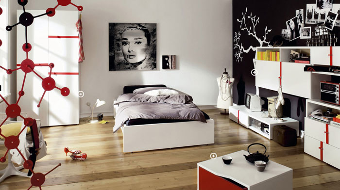 68962292414 Ideas To Decorate Your Bedroom With Red, White And Black