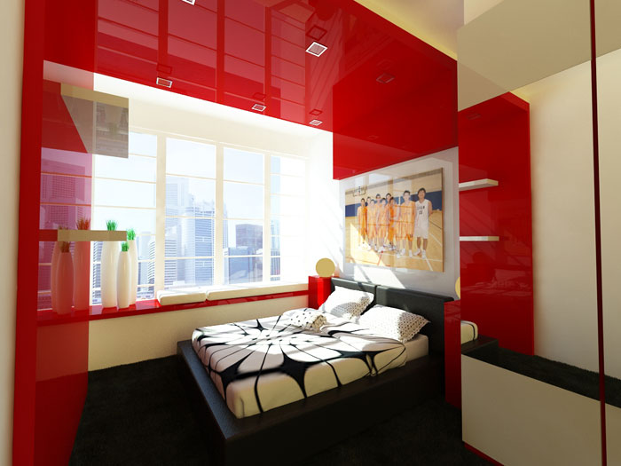 68962311557 Ideas To Decorate Your Bedroom With Red, White And Black