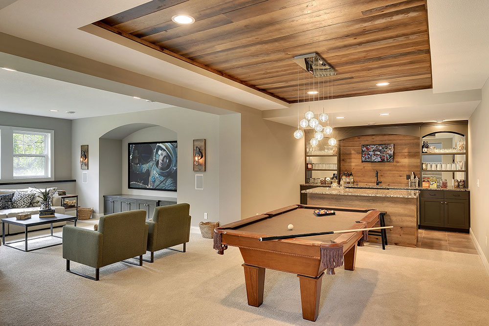 Bar-and-Game-Room-%E2%80%93-Coyote-Song-Model-%E2%80%93-Fall-Parade-2014-by-Gonyea-Homes-Remodeling Modern And Vintage Examples Of Ceiling Lights To Inspire You