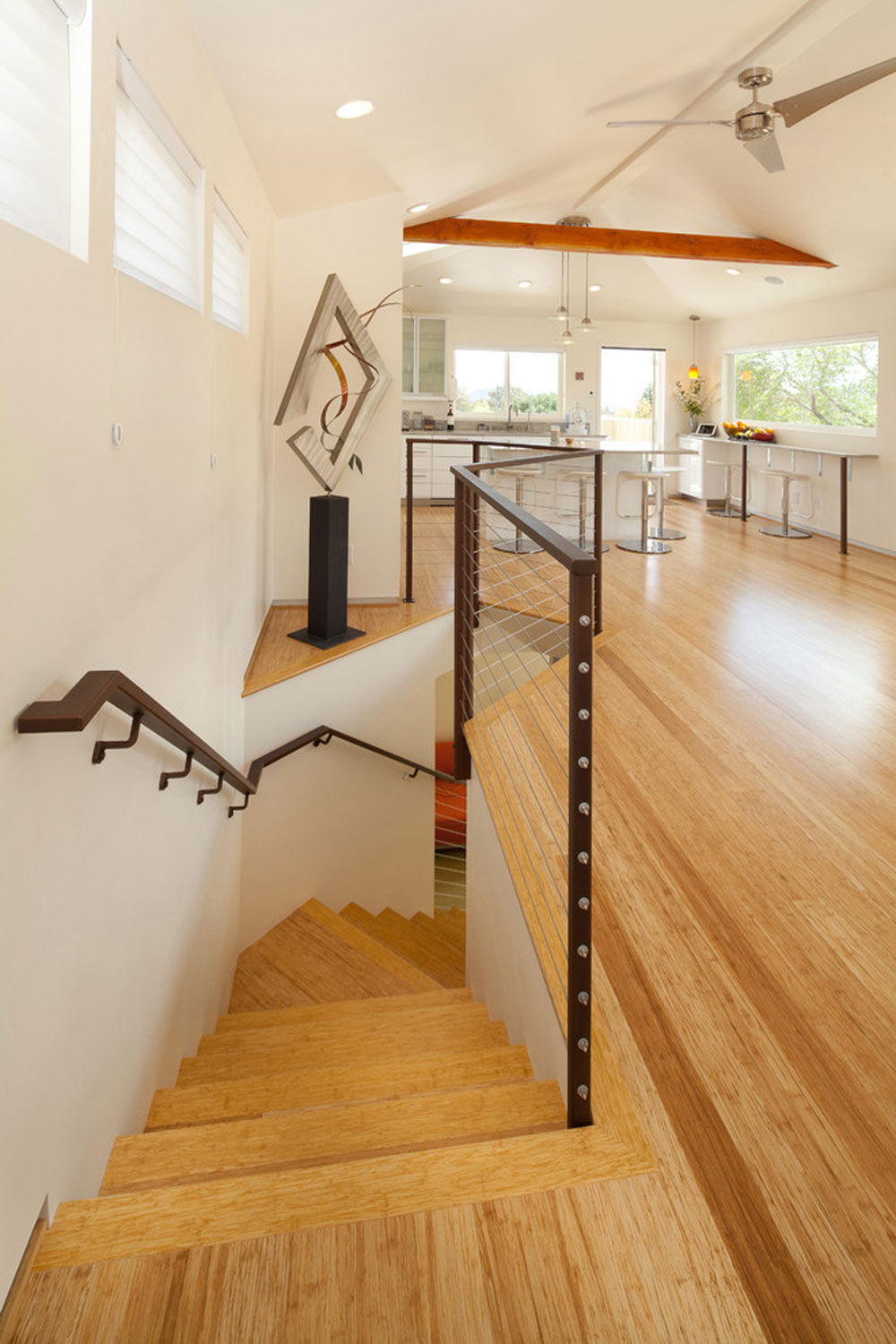 contemporary-staircase Bamboo Flooring Pros And Cons
