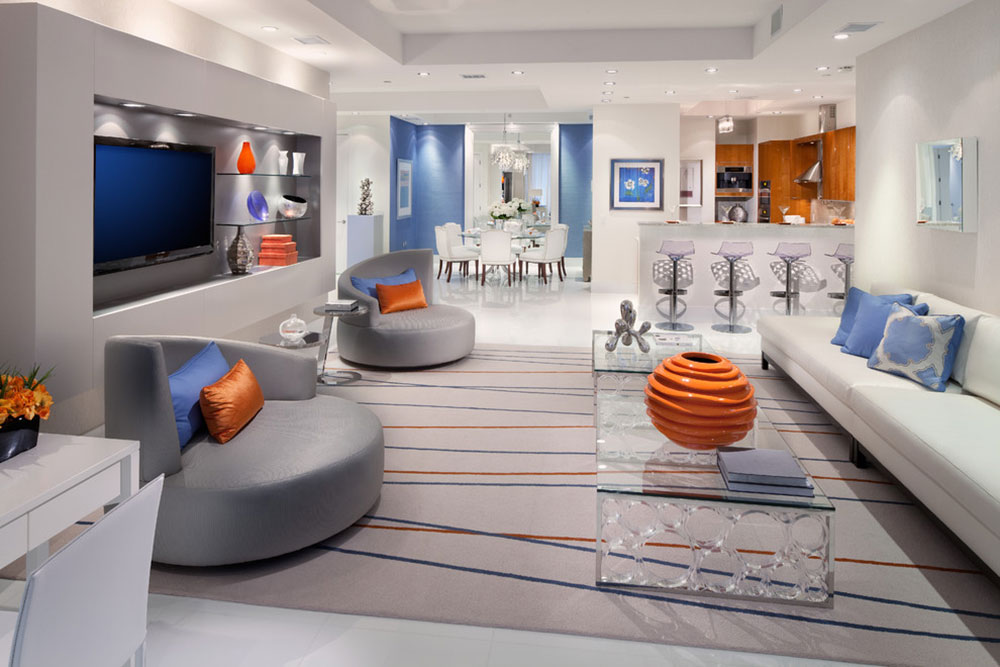 Orange Interior Design Ideas For Every, Blue And Orange Living Room Decorating Ideas