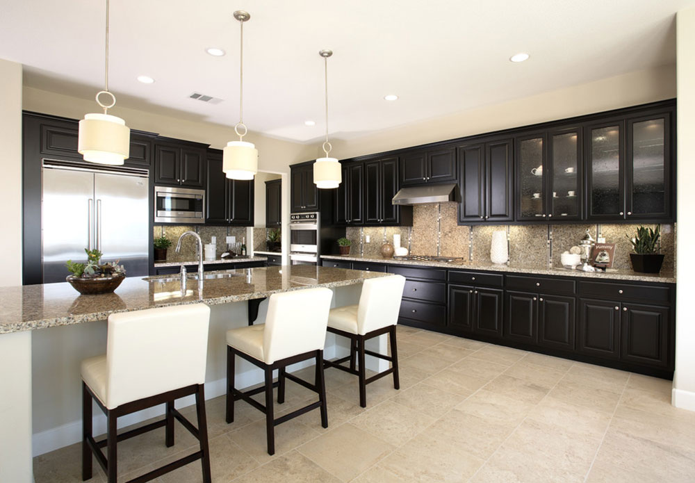 Kitchens-With-Black-Cabinets-Can-Still-Be-Bright13 Kitchens With Black Cabinets - Pictures and Ideas