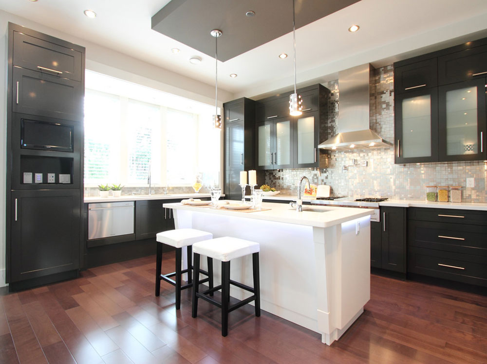 Kitchens-With-Black-Cabinets-Can-Still-Be-Bright14 Kitchens With Black Cabinets - Pictures and Ideas