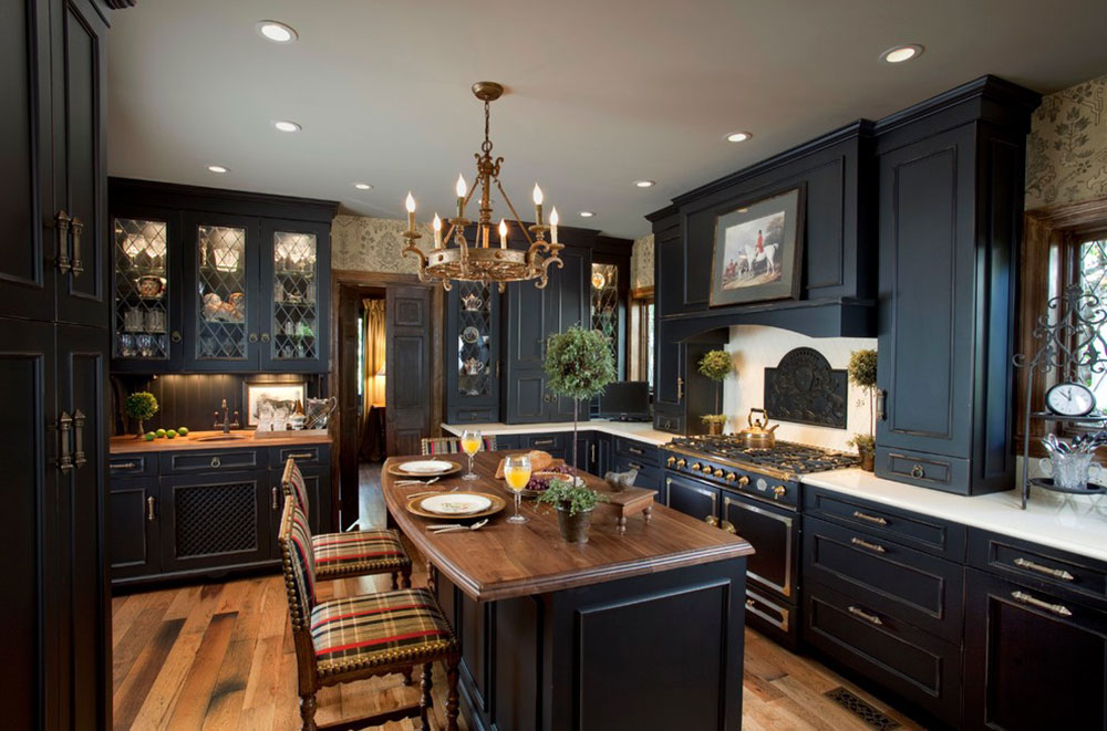 Kitchens-With-Black-Cabinets-Can-Still-Be-Bright7 Kitchens With Black Cabinets - Pictures and Ideas