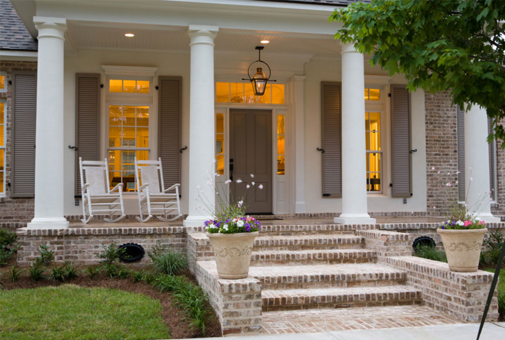 Traditional-Front-Porch-by-Highland-Homes Front Porch Ideas: Plans, Furniture, and Decor