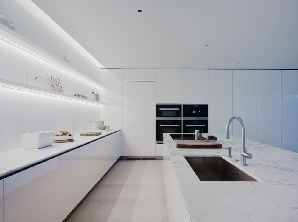 Dinesen-Douglas-Finished-with-Custom-Color-Natural-Oil-Hayasa-Flooring-Design-Inc Minimalist And Practical Modern Kitchen Cabinets