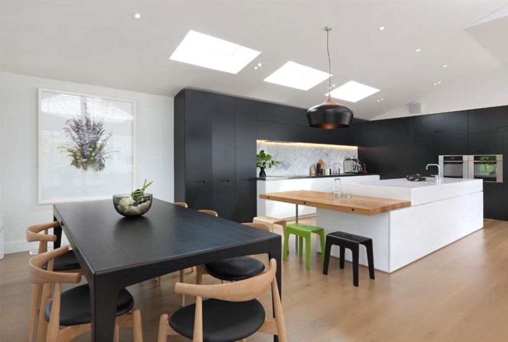 Masons-Ave-Kitchen-by-Jessop-Architects Black and White Kitchen Design Ideas
