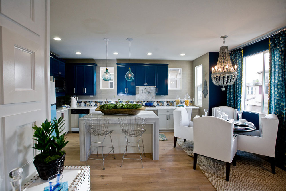 HGTV-Showhouse-Showdown-by-Lulu-Designs Blue Kitchen Ideas: Cabinets, Walls, and Counters