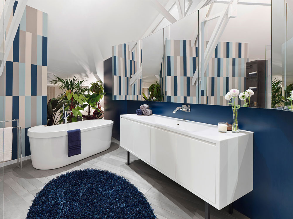 Loft-ESN-by-Ippolito-Fleitz-Group-%E2%80%93-Identity-Architects Blue bathroom ideas. Design, décor, and accessories