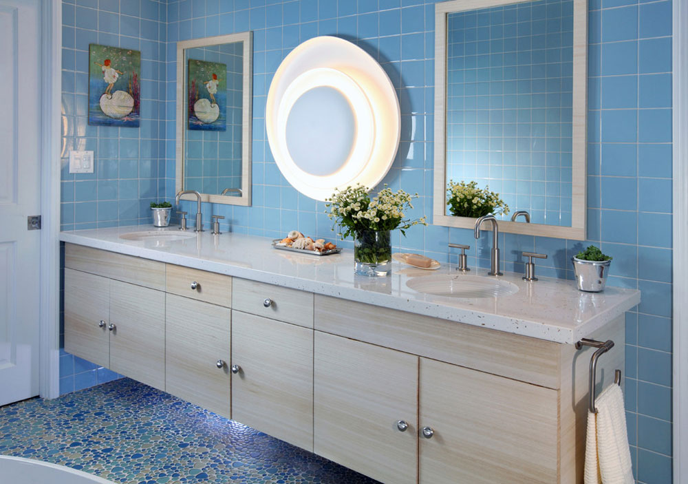 Peaceful-Palisades-by-Sarah-Barnard-Design Blue bathroom ideas. Design, décor, and accessories