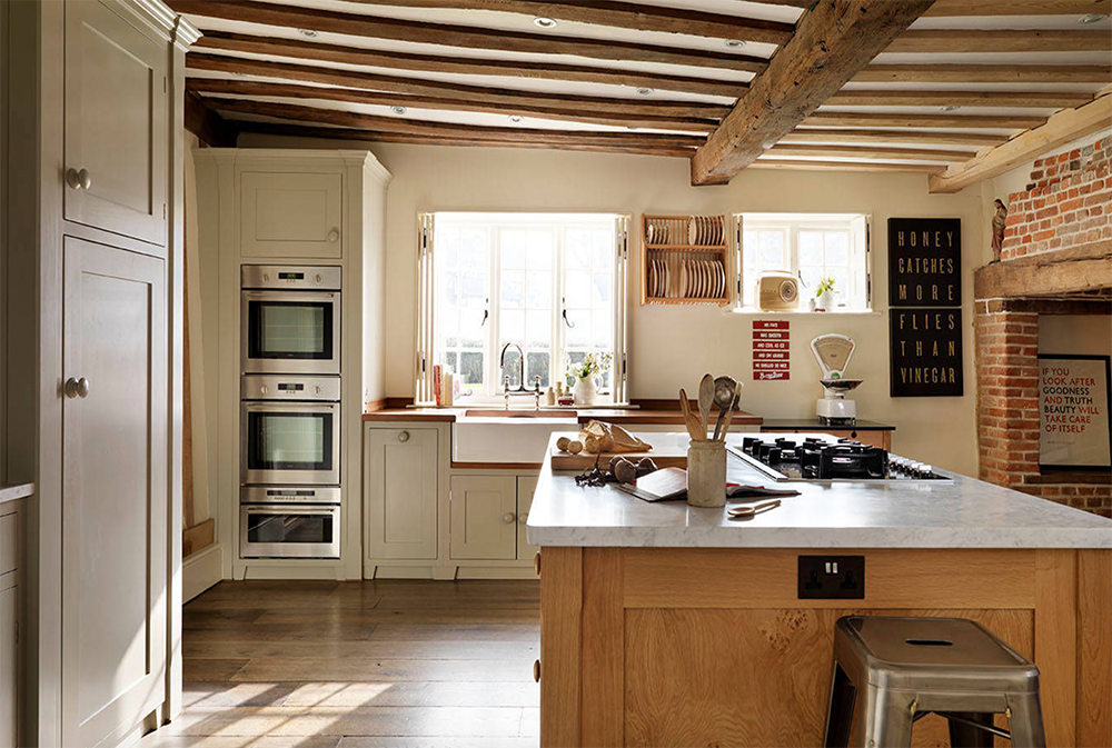 Old-Farmhouse-by-Podesta Country Kitchen: Designs, Ideas, Cabinets, and Decor