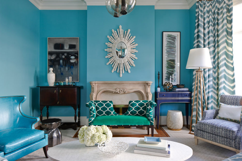 Teal color: colors that go well with teal in interior design