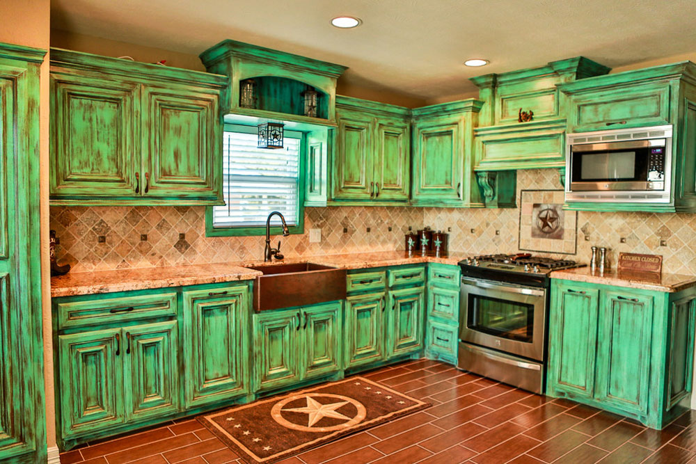 Traditional-Kitchen-by-copperbasinhomes Green kitchen: ideas, décor, curtains, and accessories