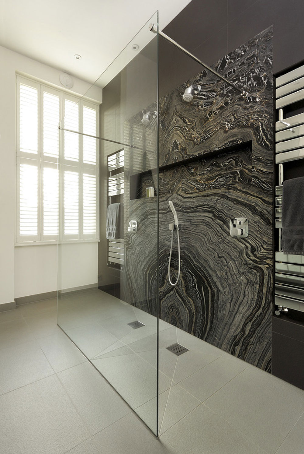 Contemporary-Bathroom-by-Cuegroup Shower niche ideas and best practices for your bathroom
