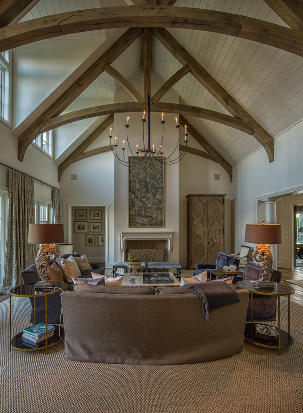 Great-rooms-by-Carolina-Timberworks Cathedral ceiling ideas: Lighting, insulation, and tips for decorating one