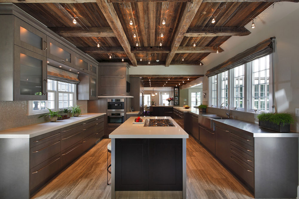 Kitchen-looking-into-the-great-room-by-At-Home-Design-LLC Beadboard ceiling panels: What you need to know
