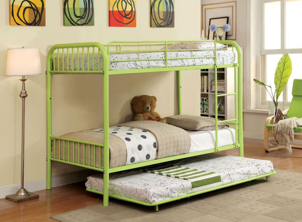 low-size-metal-bunk-bed-with-extra-bed 20 Low Bunk Beds Ideas for Low Ceiling Rooms