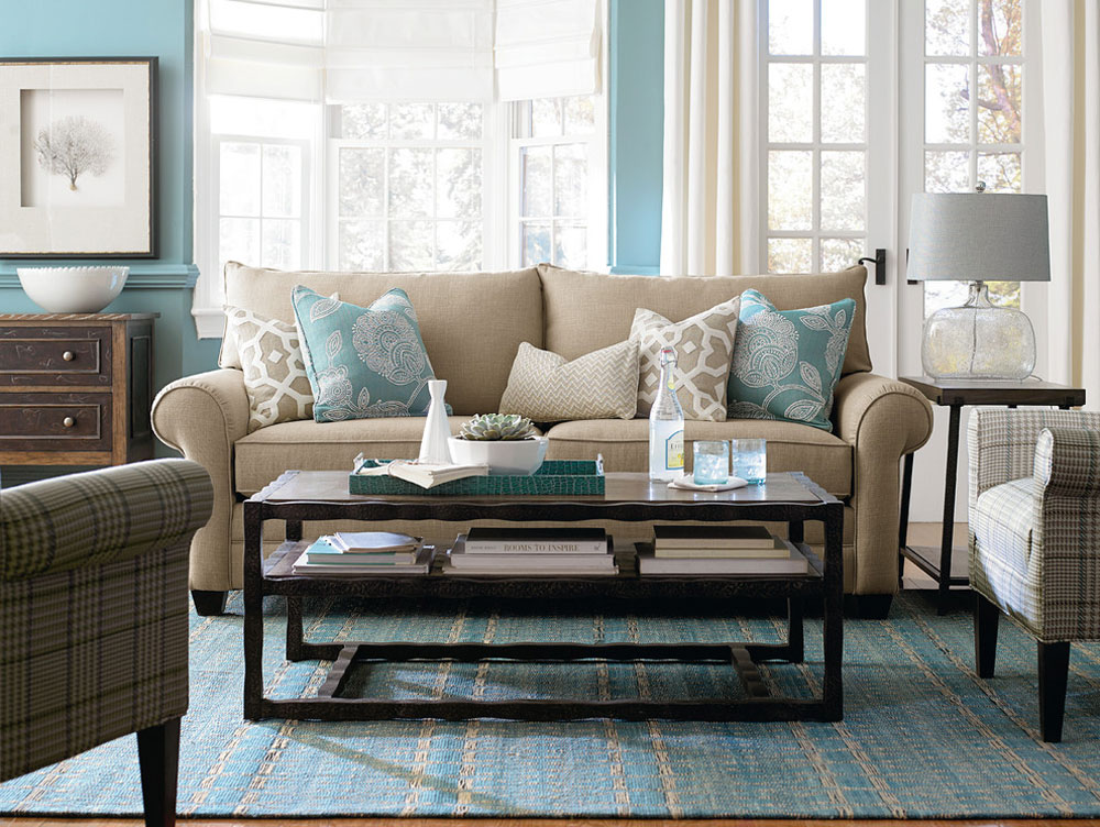 Living-Rooms-by-Woodchuck-Fine-Furniture-Decor The aqua color: How to decorate your house interior with it