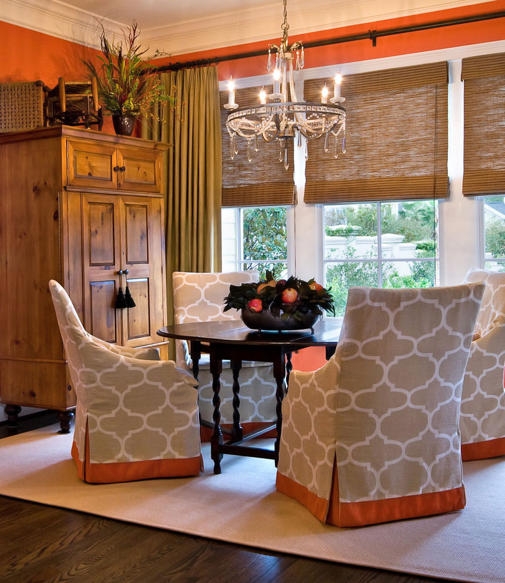 Urban-Townhome-Breakfast-Room-by-LORRAINE-G-VALE-Allied-ASID- The coral color: How to decorate beautiful interiors with it