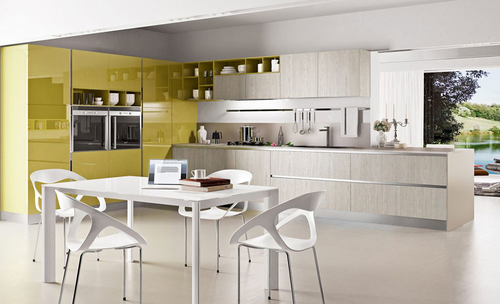 Chartreuse-White-Kitchen-color-Scheme Find out the latest Kitchen Colours Trends
