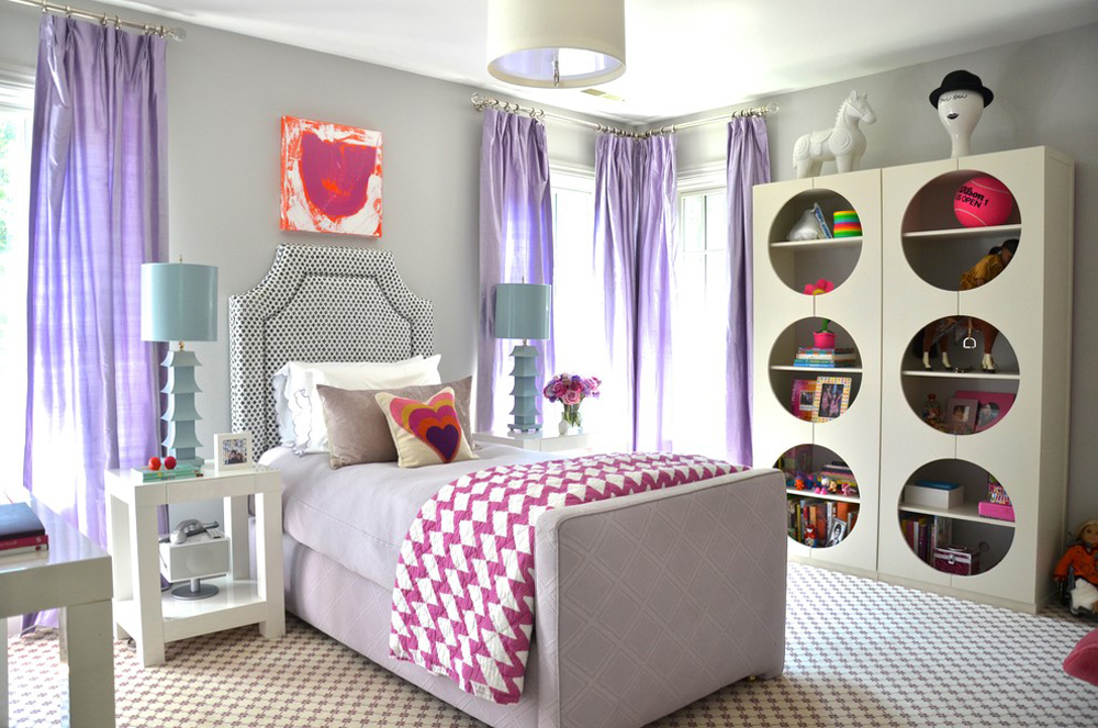 Eclectic-Kids-by-d2interieurs Colors that go with purple and how to decorate with this color