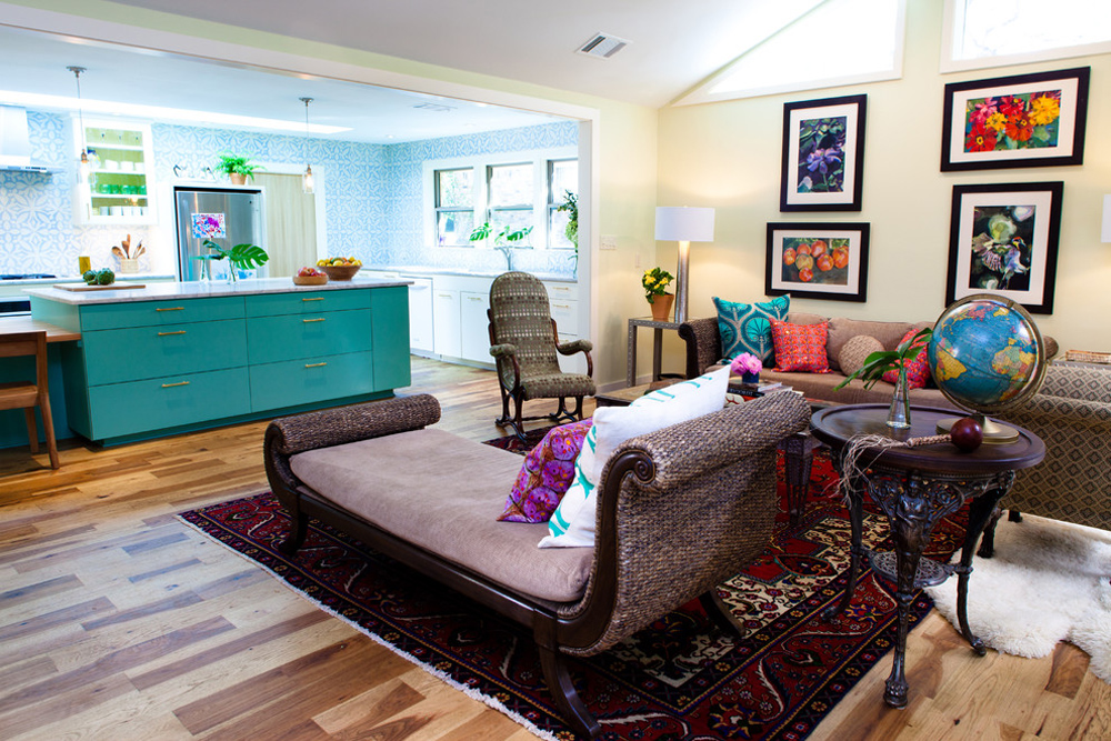 Eclectic-and-Colorful-in-Central-Austin-by-Amity-Worrel Colors that go with purple and how to decorate with this color