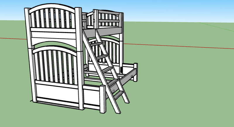 Full-over-twin-3d-bed Free DIY Bunk Bed Plans To Build Your Own Bunk Bed