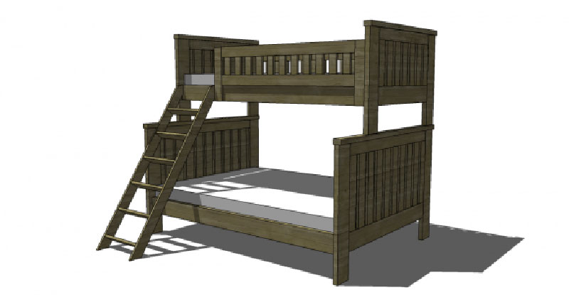 Full-over-twin-combination-bed Free DIY Bunk Bed Plans To Build Your Own Bunk Bed