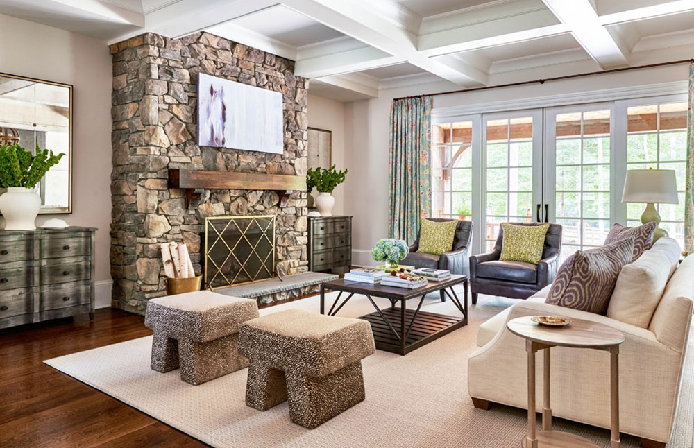 Greener-Pastures-by-Home-Design-Decor-Magazine Having a living room with fireplace and a guide on decorating one