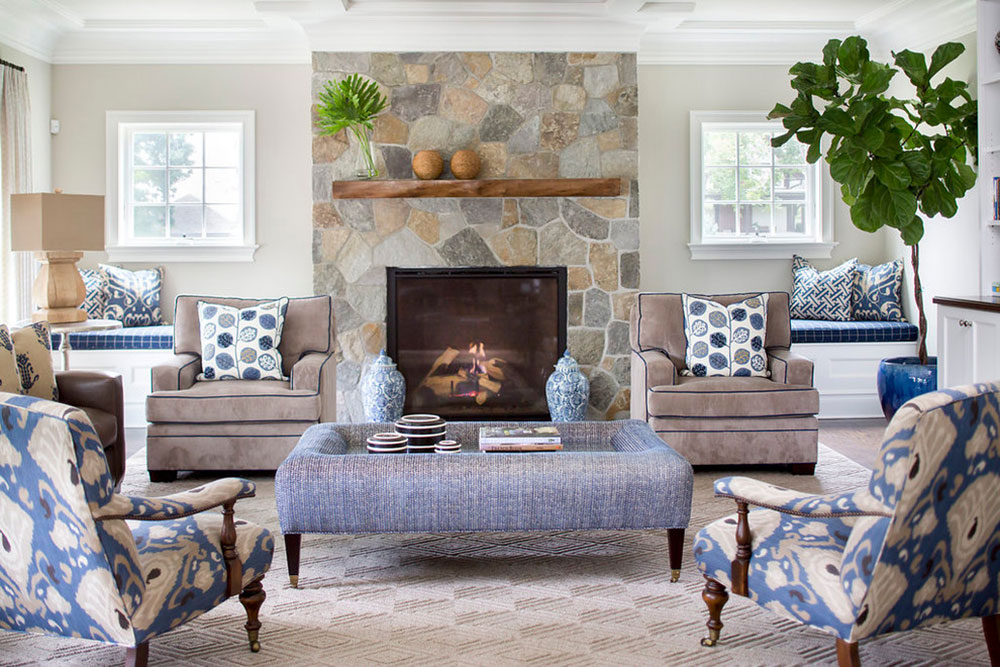 Rye-Transitional-home-by-Lorraine-Levinson-Interior-Design Having a living room with fireplace and a guide on decorating one