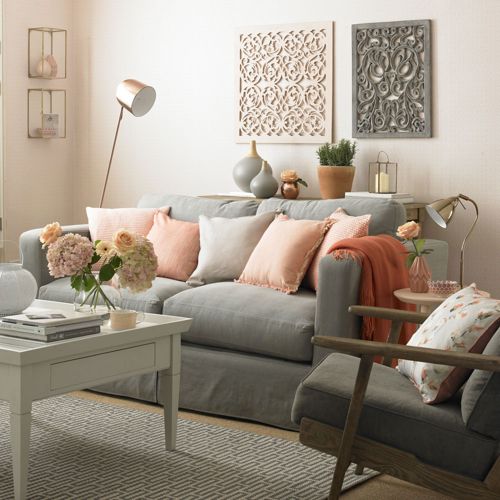 Peach-and-grey-living-room-colour-schemes How to Make Your Home's Decor Shine