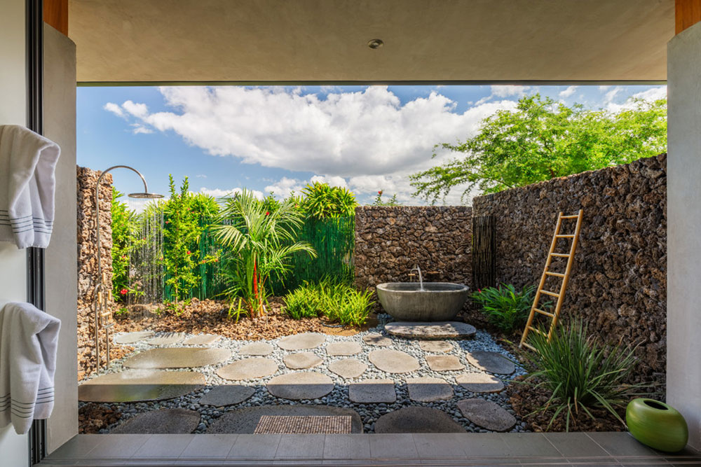 Kukio-by-Nicholson Outdoor shower ideas to create an outdoor experience
