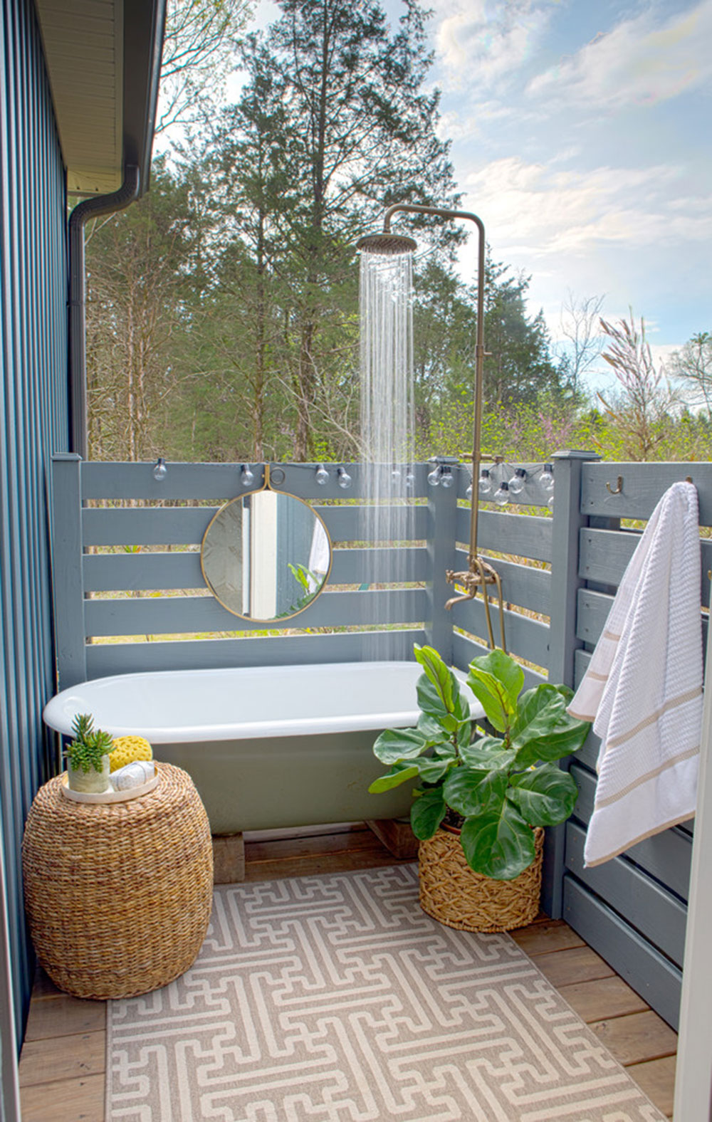 West-Coast-Style-Cottage-by-Sharon-Barrett-Interiors Outdoor shower ideas to create an outdoor experience