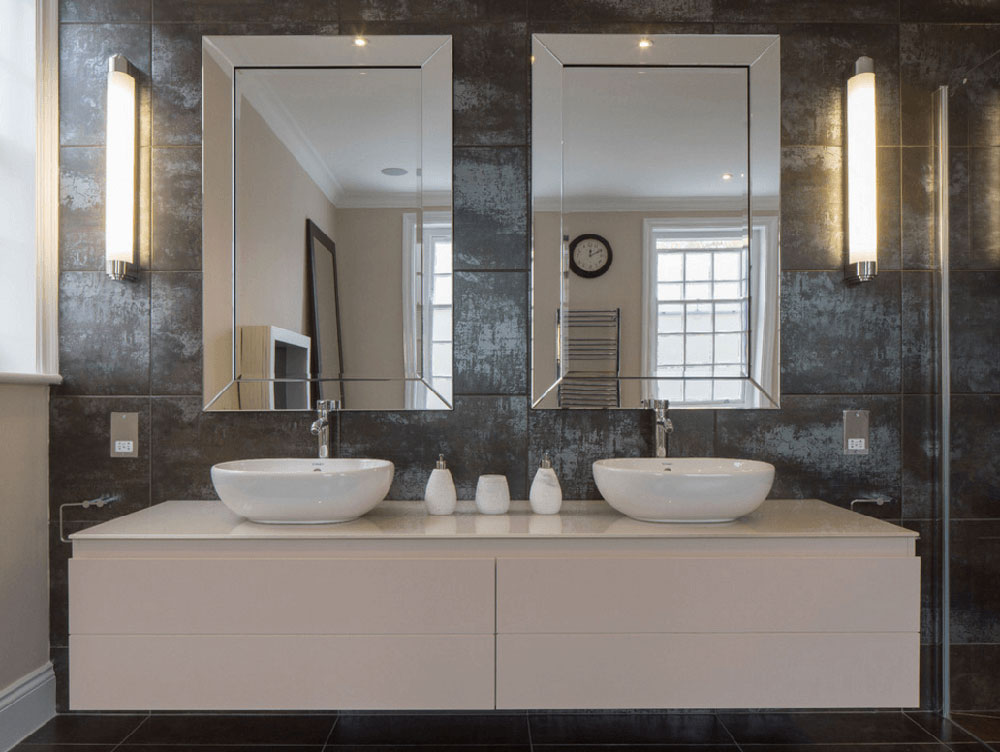 double-mirror-granite-bathroom Easy Ideas To Update Your Bathroom