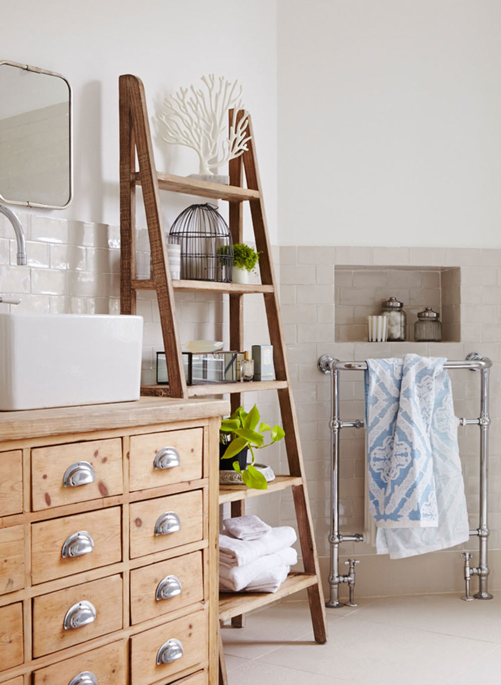 East-London-Villa-by-Run-for-the-Hills Small bathroom shelf ideas to optimize your bathroom space