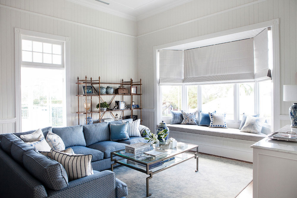 Hamilton-Residence-by-Highgate-House What colors go with blue? Blue paint ideas for your interiors