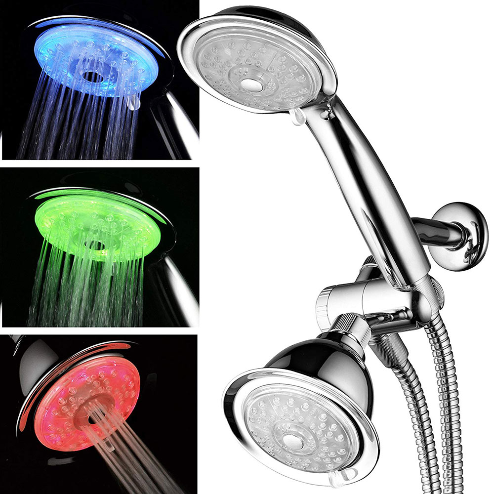 Luminex-by-PowerSpa-Color-Changing-Shower-Head The best led shower head options that you can find online