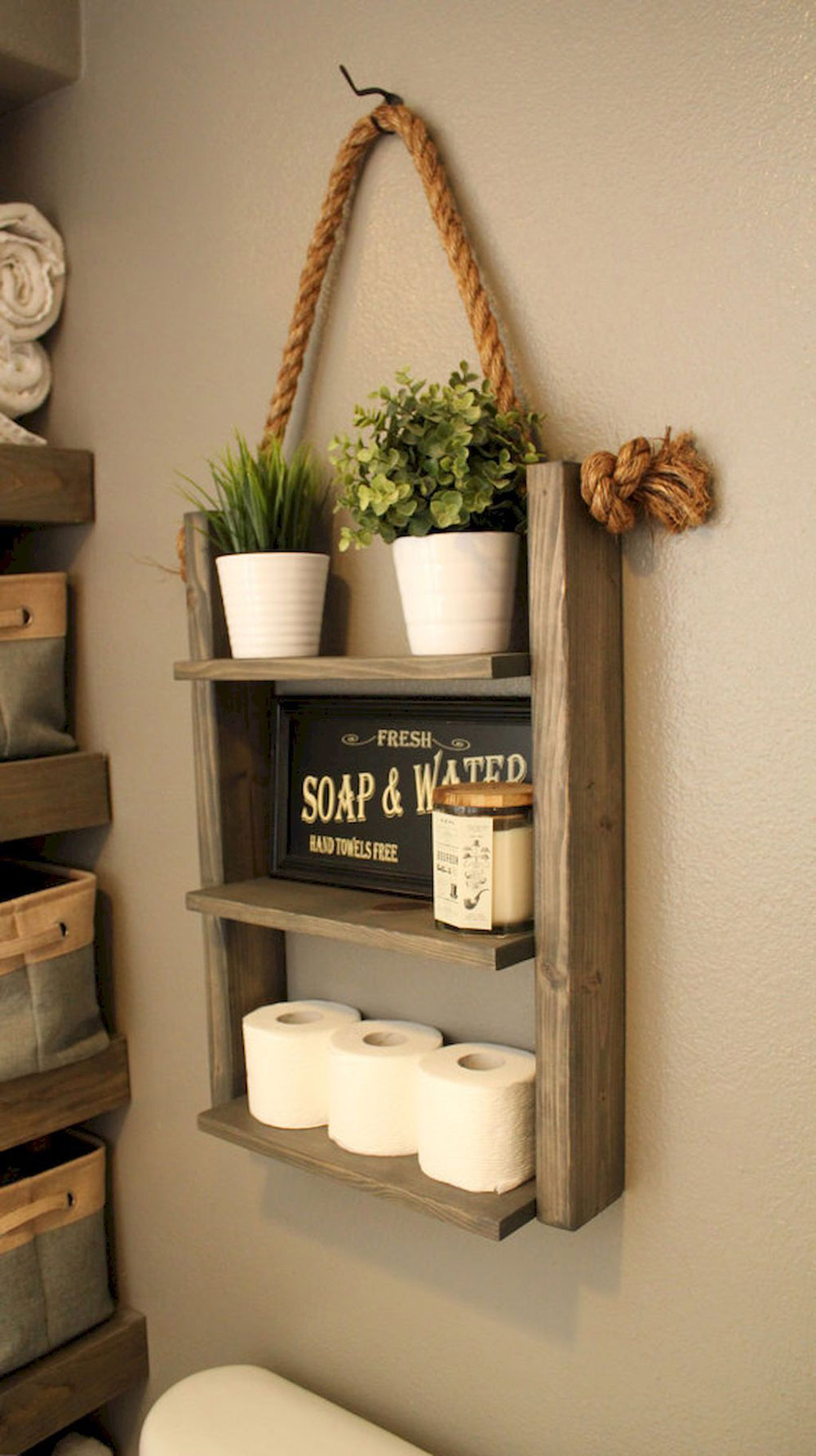 rope-rack Small bathroom storage ideas you shouldn’t neglect
