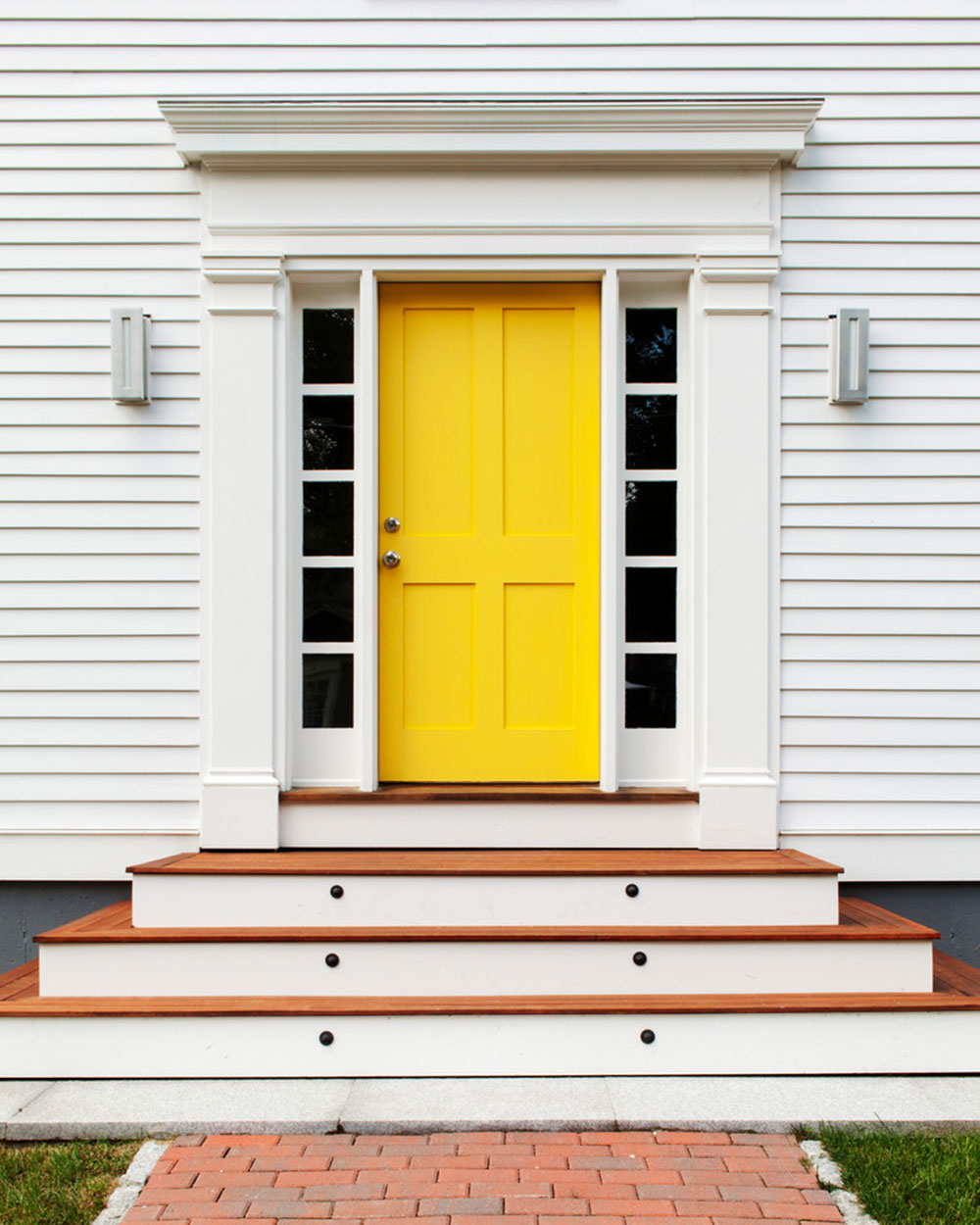 Basic-Yellow-Door Yellow front door ideas for a vivid house entrance