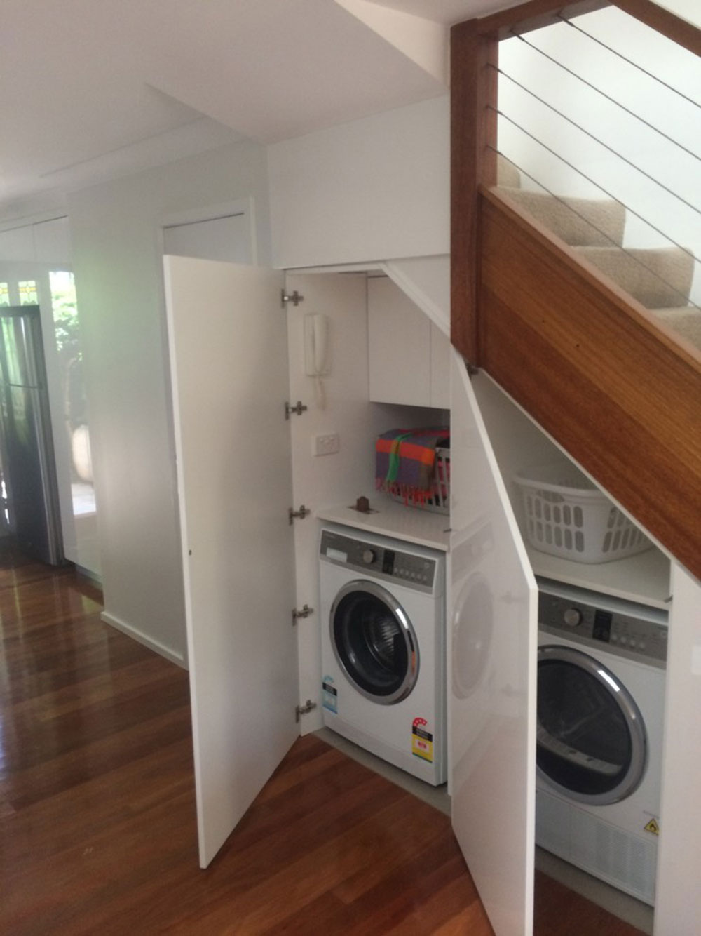 Laundry-moved-to-utilise-space-under-stairs-by-McGarry-Constructions-Pty-Limited Under Stairs Storage to Maximize the Space from Your House