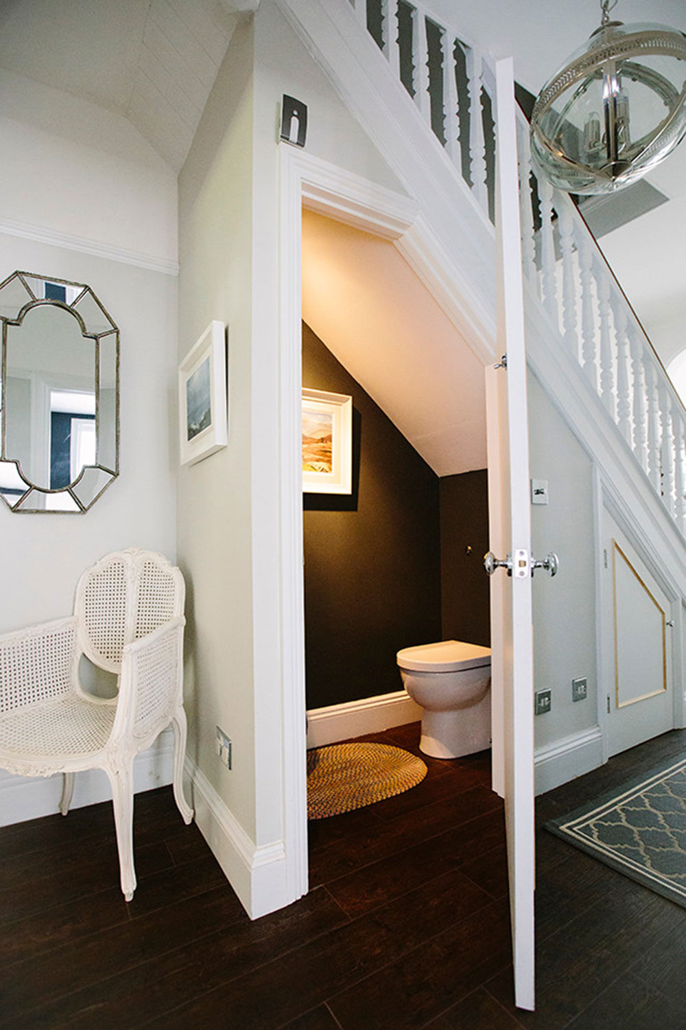 Victorian-Hallway-by-My-Bespoke-Room Bathroom under stairs and tips and best practices for this space