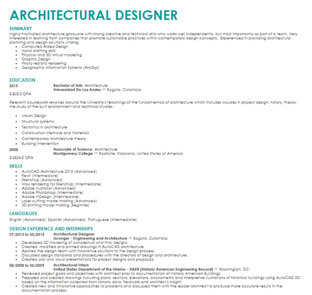 archi The architecture resume that gets you hired (Templates included)