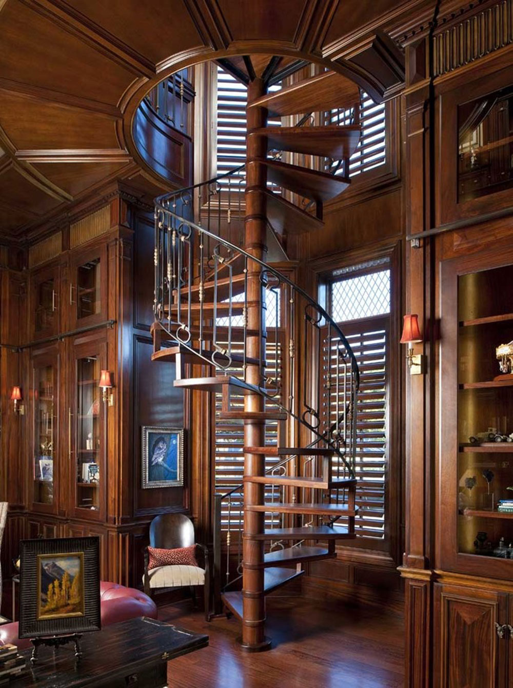 North-Dallas-Residence-by-Dallas-Design-Group-Interiors Spiral Staircase Pictures and Things You Should Know About Them