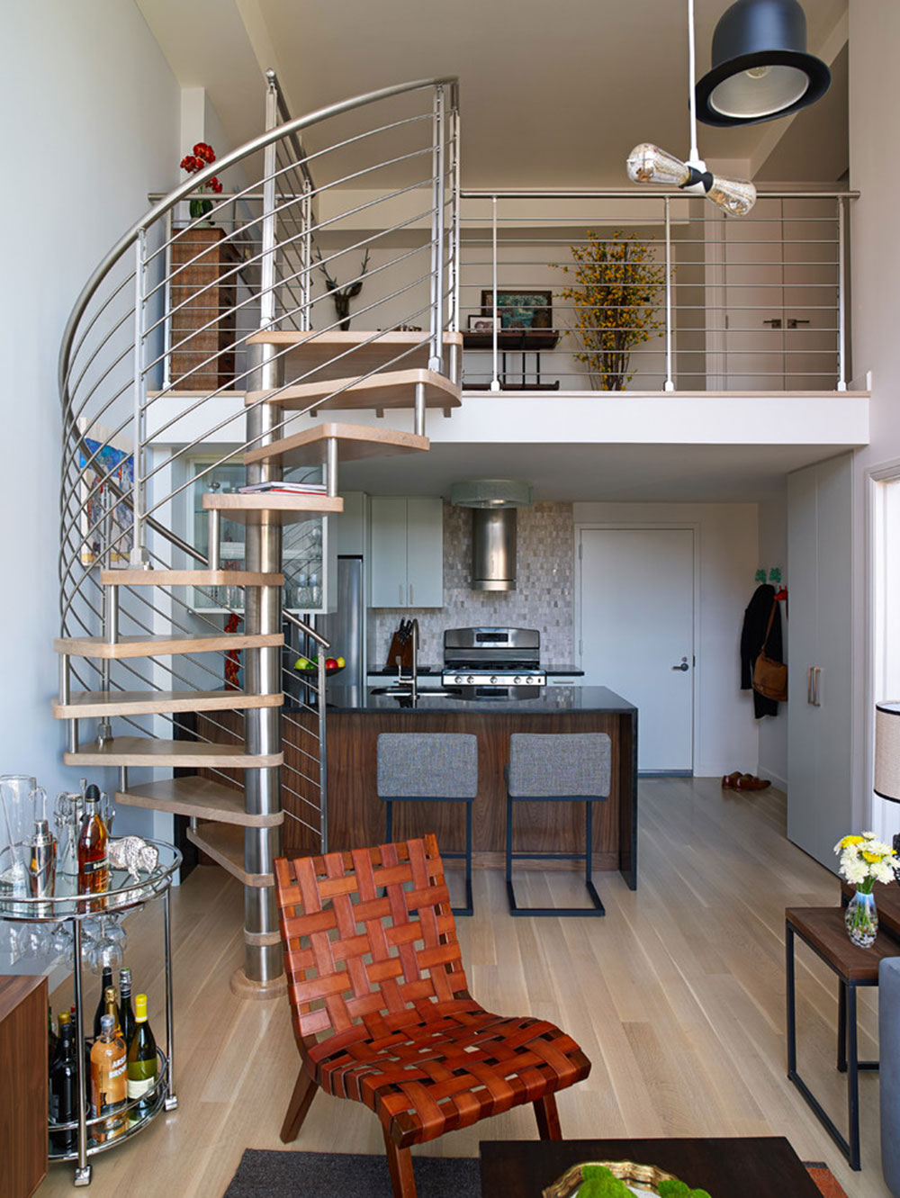 Urban-retreat-by-EDGE-Design-LLC Spiral Staircase Pictures and Things You Should Know About Them