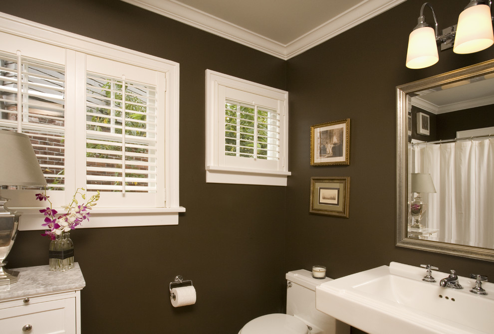 Cozy-Powder-Bath-by-Kayron-Brewer-CMKBD-Studio-K-B Bathroom windows ideas that you can try for your home