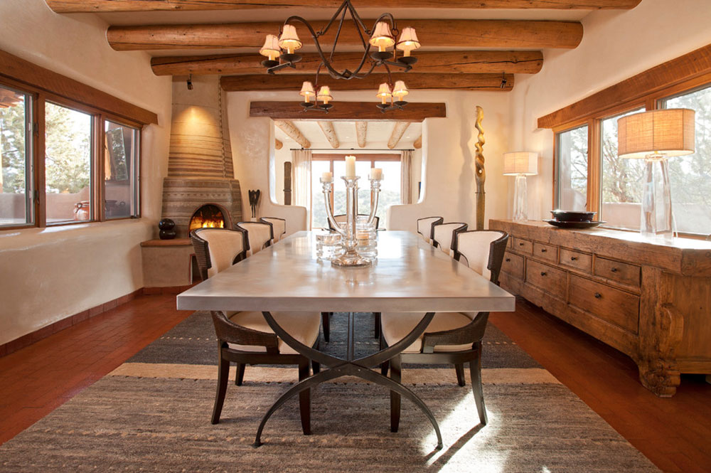 Santa-Fe-Chic-Pueblo-by-Samuel-Design-Group What's the standard table height (the types of tables & chair heights)