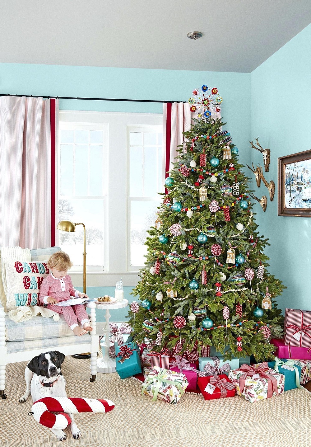 t3-140 Christmas living room decorations you must try in the holiday season